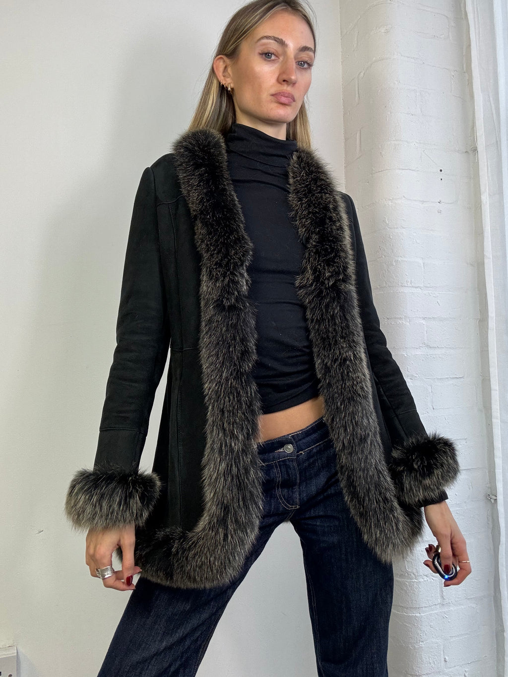 Vintage 90s sheepskin coat