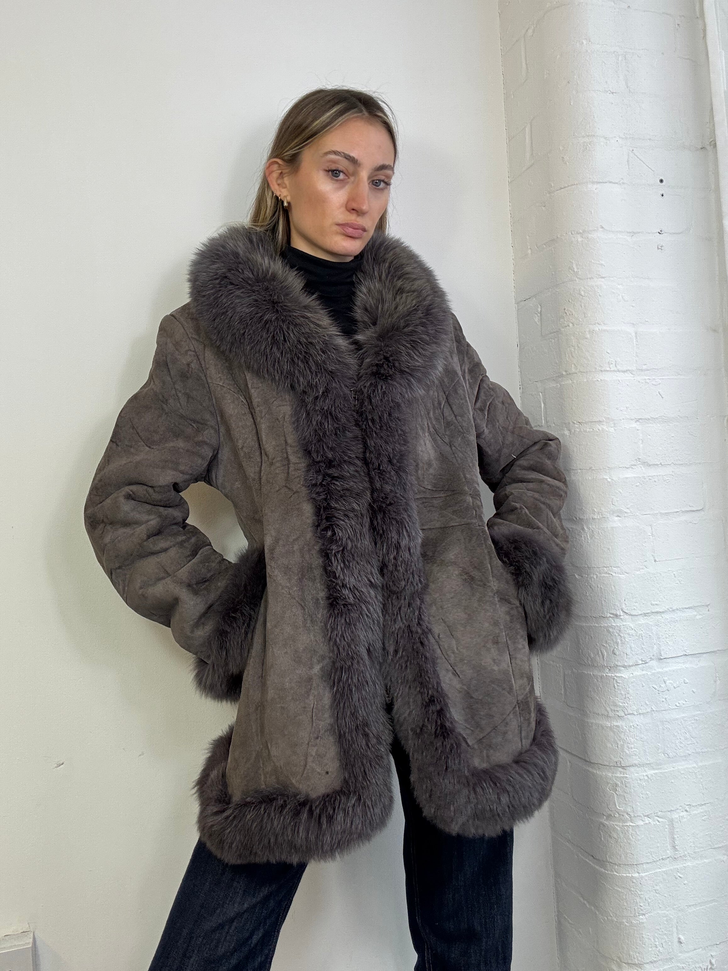 Vintage 90s sheepskin coat