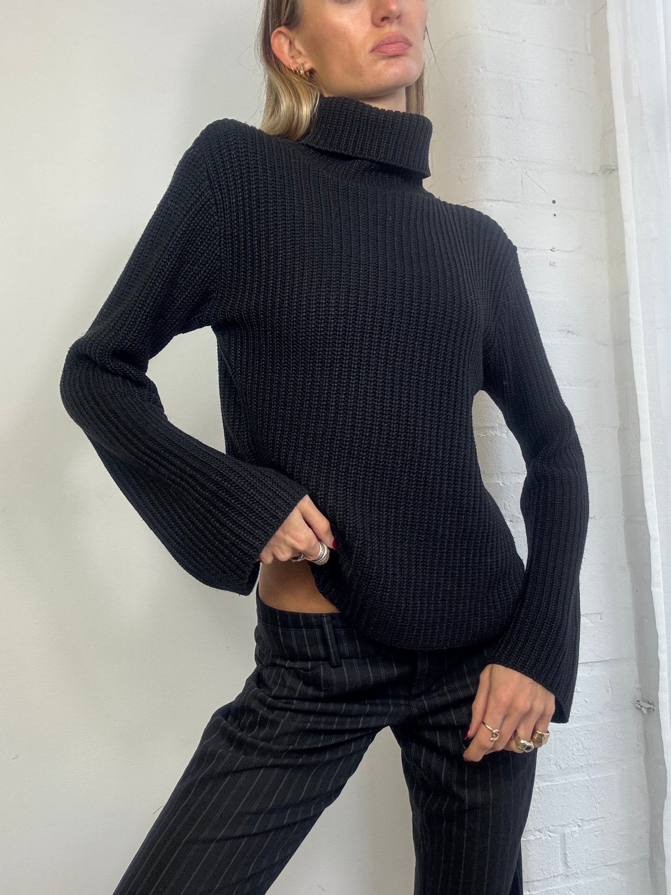 Vintage Y2K knitted roll neck jumper