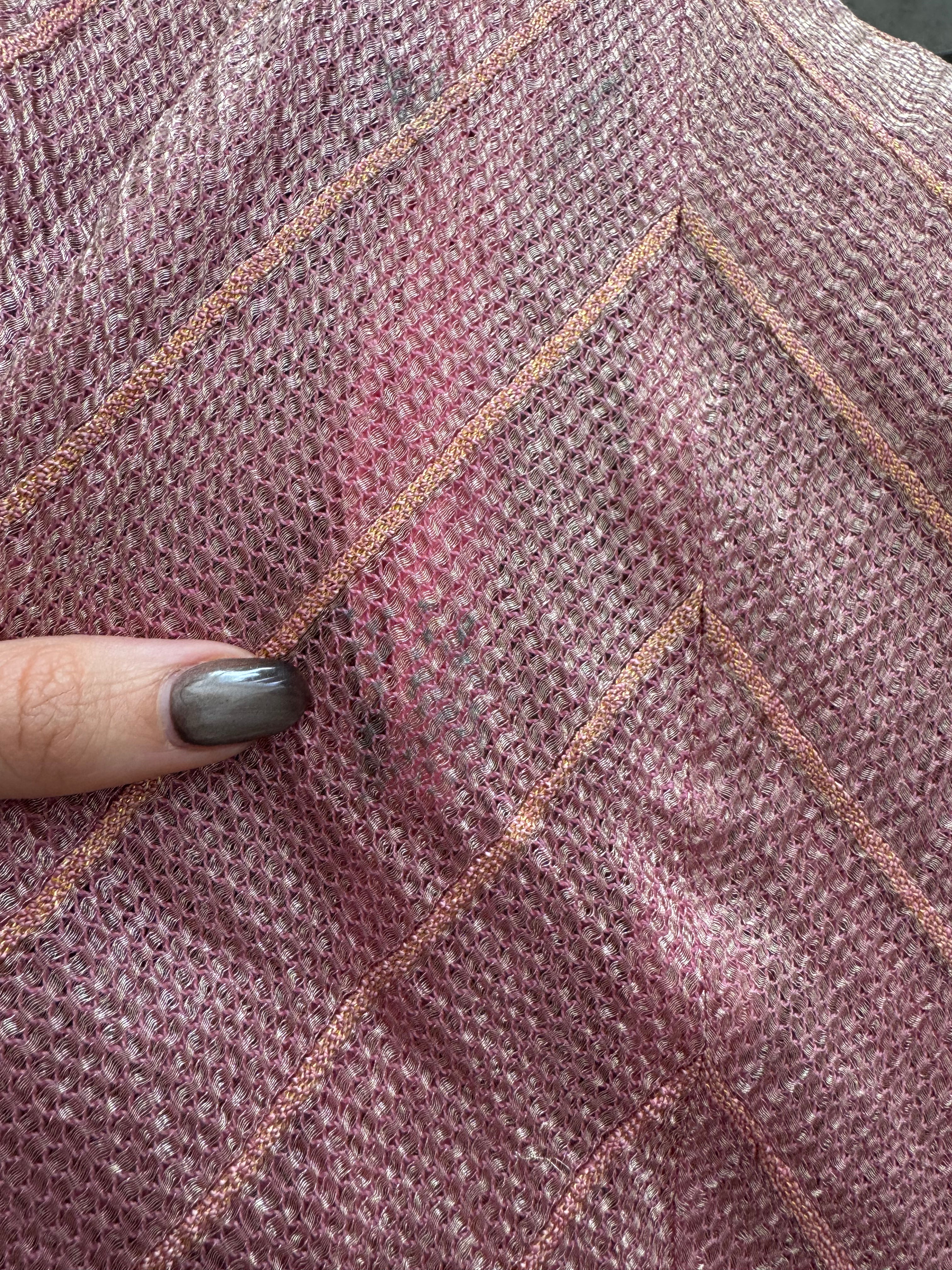 Vintage Y2K dusty pink woven slip midi dress - Size M