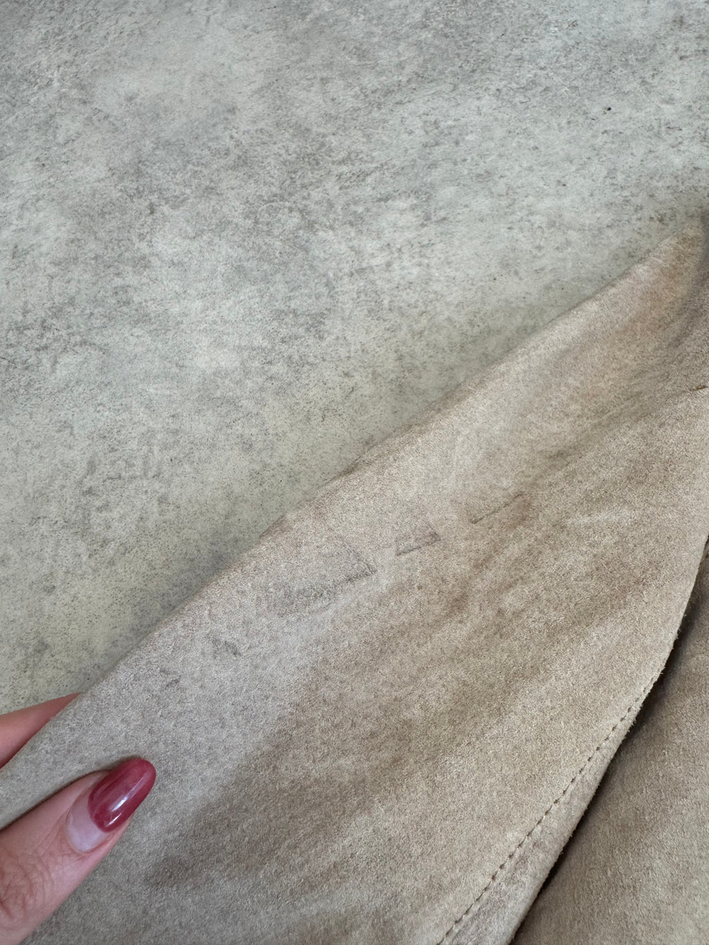 Vintage Y2K tan suede zip-up biker jacket